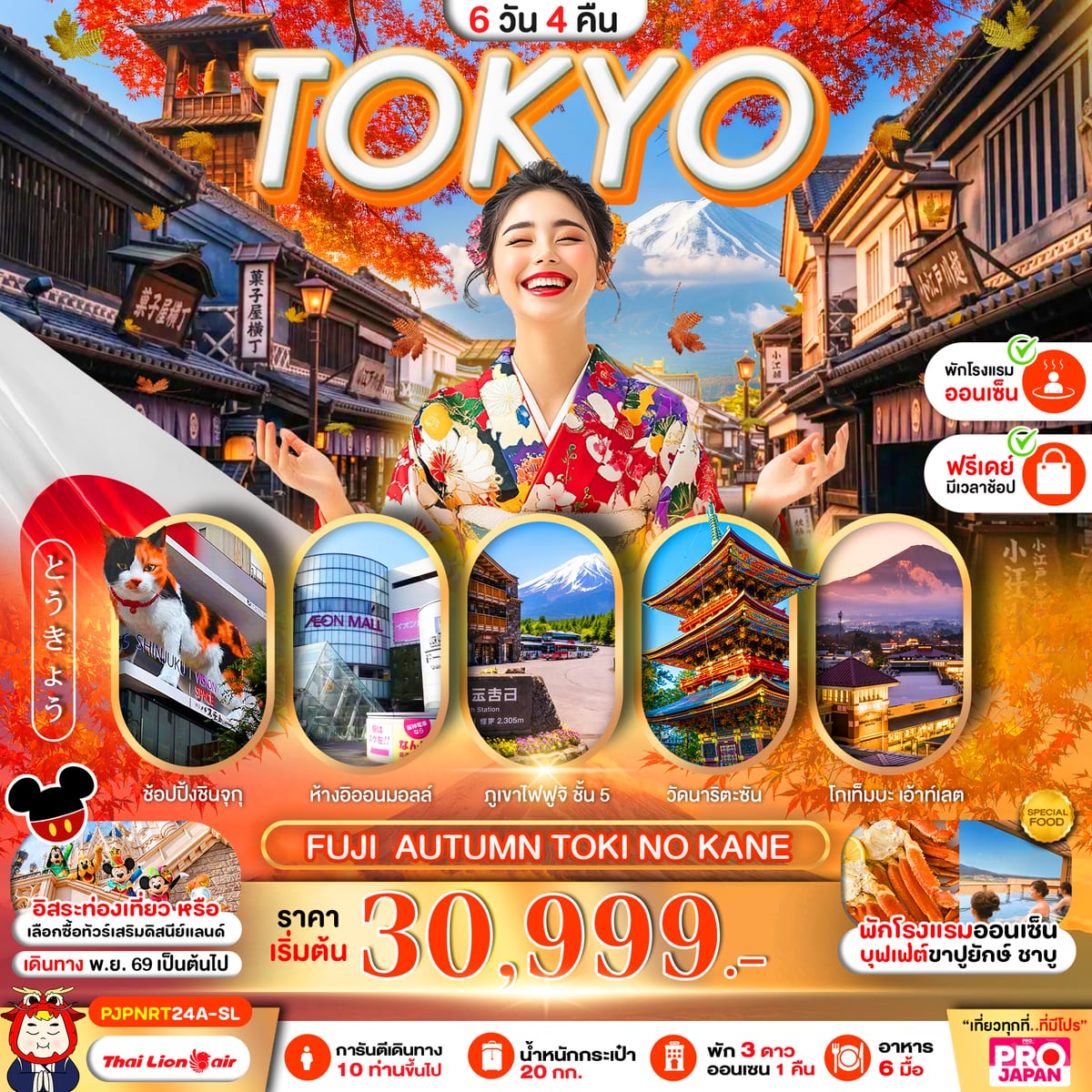 TOKYO FUJI AUTUMN TOKI NO KANE FREE DAY 6D4N